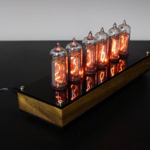Nixie clock IN14 In-14 tube wooden
